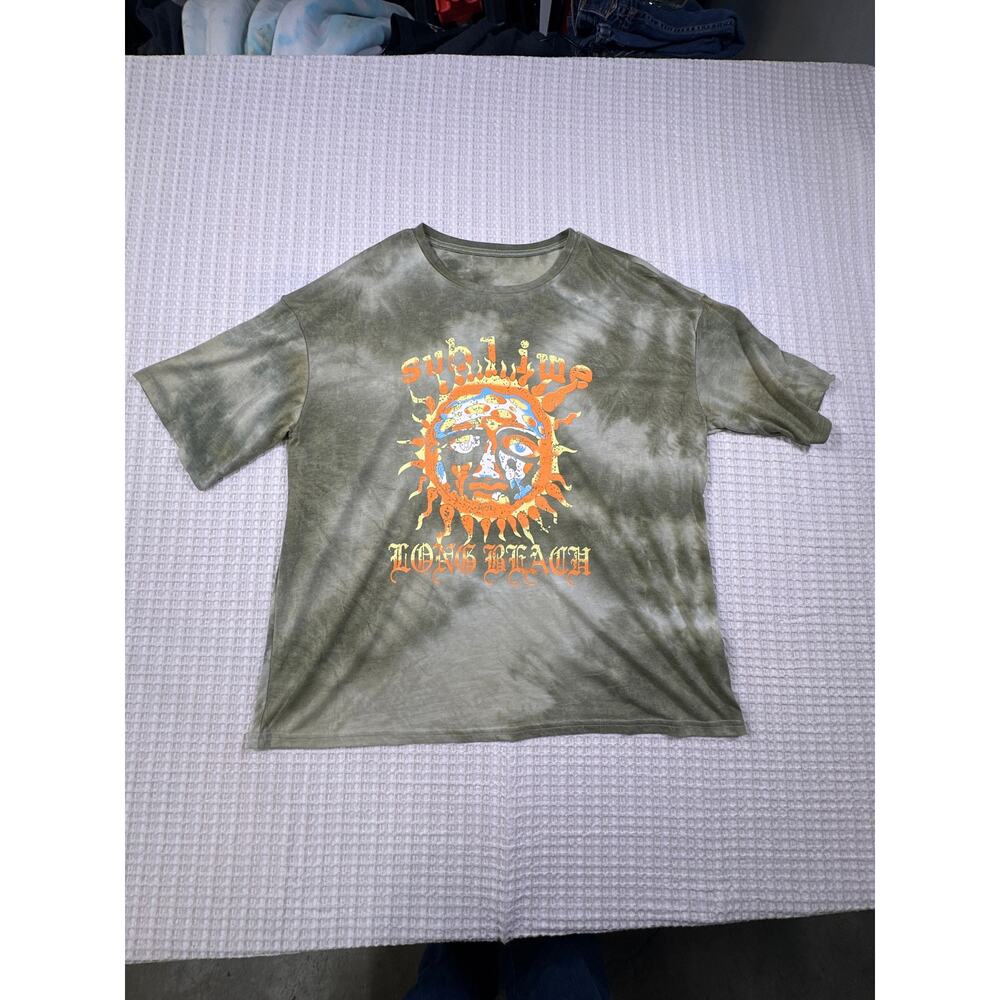Sublime Long Beach Acid Wash Men’s T shirt sz s/m 22x26 concert festival
